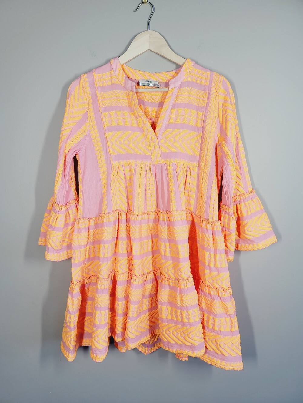 Devotion TWINS ELLA SHORT - N.LIME-N.OR/PINK Mini Drwss, Size Small